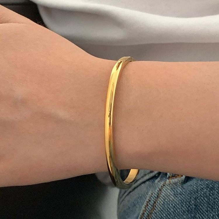 Charm Bracelets High Grade Stainless Steel Zircon Metal Bracelet For Women Niche Retro Personality Simple Versatile Temperament Fashion Jewelry_ipsvogv.com