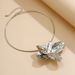 Irregular metal petal necklace female personality three dimensional flower clavicle necklace choker_ipsvogv.com