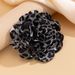 Personalised Fashion Black Leopard Print Duckbill Clip Pin Exaggerated Fabric Flower Brooch Winter New_ipsvogv.com