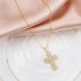 Classic Cross Pendant Titanium Steel Necklace Copper Micro Inlaid Zircon Jewelry Collarbone Chain_ipsvogv.com
