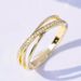 Cao Shi Hot Selling Cross Design Micro Inlaid Line Finger Fashion Style Ring_ipsvogv.com