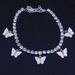 popular acrylic rhinestone Anklet resin butterfly pendant jewelry beach vacation shiny foot decoration Anklet_ipsvogv.com