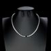 special Supply Heavy Industry Design Cultivated Emerald Necklace S925 Silver Full Of Square Diamonds Colored Gemstone Clavicle Chain_ipsvogv.com