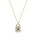 Women's Jewelry 925 Sterling Silver Pendant 1 Carat Moissanite Diamond Necklace Female K Yellow Key Heart Lock Necklace New Silver Pendant Lock_ipsvogv.com