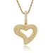 Unisex Ins Style T Square Zircon Irregular Love Pendant Hip Hop Necklace Personality Fashion Design Creative Accessories_ipsvogv.com