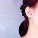 Cao Shi Live Broadcast Drainage Welfare Payment Imitating Maldives Blue Green Zircon Earrings Female_ipsvogv.com