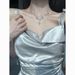 zircon Necklace French For Women, Niche, Light Luxury, High-end, Exaggerated Collarbone Chain, Niche Design, Neck Chain , !_ipsvogv.com