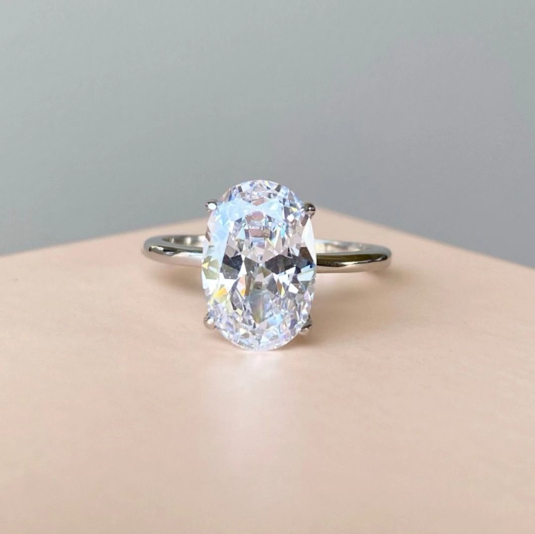 INS Wedding Luxury Elliptical Zircon Series Women's Ring Fashionable, High End, Versatile Design For Women_ipsvogv.com