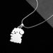 New arrival new patchwork style hug kitten puppy couple girlfriends cute cartoon men and women stainless steel necklace_ipsvogv.com
