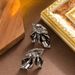 Silver Needle Exaggerated Elegant Wind Leaf For Women, Small And Trendy, High End, Plated With Genuine Gold Earrings_ipsvogv.com