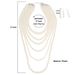 Simple bright plastic pearl women's necklace long multi-layer sweater chain jewelry_ipsvogv.com