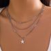 Simple Sweet Titanium Steel Star Necklace With Fashionable Thin Chain And Geometric Metal Necklaces_ipsvogv.com