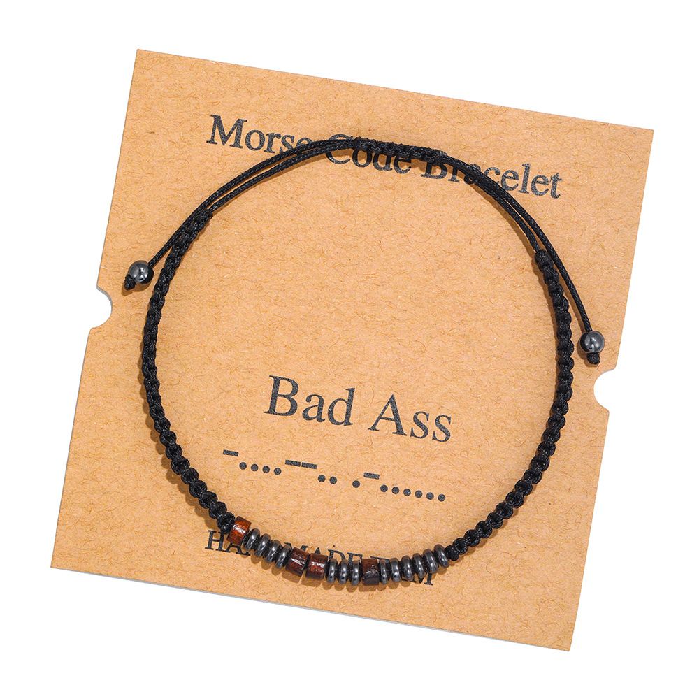 Hot Selling Braided Bracelet Morse Code Alphanumeric Couple Bracelet Morse Code Bracelet_ipsvogv.com
