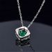 smart Devil Eye Personality Necklace S925 Silver Cultivated Emerald Retro Noble Clavicle Chain_ipsvogv.com