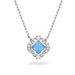 Beating Heart Four Leaf Clover Necklace Female Element Crystal Smart Clavicle Chain_ipsvogv.com