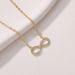 Elegant Diamond Necklace For Women, Simple And Versatile, Infinite Symbol Pendant, Niche Design, Personalized Collarbone_ipsvogv.com