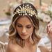 Headwear Elegant Handcrafted Crystal Hair Comb With Rhinestones - Perfect For Weddings, Parties, And Special Occasions_ipsvogv.com