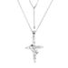 S925 Sterling Silver Crown Cross Necklace Pendant Personality Rotating Circle Clavicle Chain_ipsvogv.com