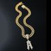 New Letter A Necklace Trendy Personality Diamond Set Cuban Chain Men's Hip Hop Pendant Jewelry_ipsvogv.com
