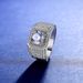 Silver Diamond Jewelry Fashion Moissanite Men's Ring Sterling Silver Starry Sky Wide Diamond Ring_ipsvogv.com