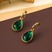 French Water Drop Emerald With A High-end Feel, Light Luxury, Niche Design, Vintage Earrings_ipsvogv.com