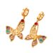 New Stainless Steel Colored Zircon With Tassel And High Quality Charm, Hollow Butterfly Earrings_ipsvogv.com