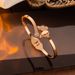 Simple Rose Gold Plated Titanium Steel Diamond Inlaid Butterfly Br, Anti Allergy, Non Fading, Personalized Snap_ipsvogv.com