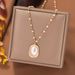 Full Body Titanium Baroque Pendant, Pearl Chain, Stainless Steel Earring Necklace, Women's_ipsvogv.com