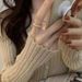 French Copper Zircon Pearl Double-layer For Women, Niche Unique Design, Exquisite, Luxurious And High-end, Index Finger_ipsvogv.com