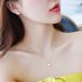 Sterling Silver Necklace For Women 1 Carat Moissanite Six Claw Pendant Anti Real Diamond Clavicle Chain Silver Jewelry_ipsvogv.com