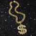 Jewelry Hip Hop New Personalized Symbol Men's USD Large Pendant Necklace_ipsvogv.com