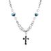 Three Color Gradient Full Diamond Love Color Matching Cross Pendant Hip Hop National Trend Neutral Necklace Can Be Worn By Men And Women_ipsvogv.com
