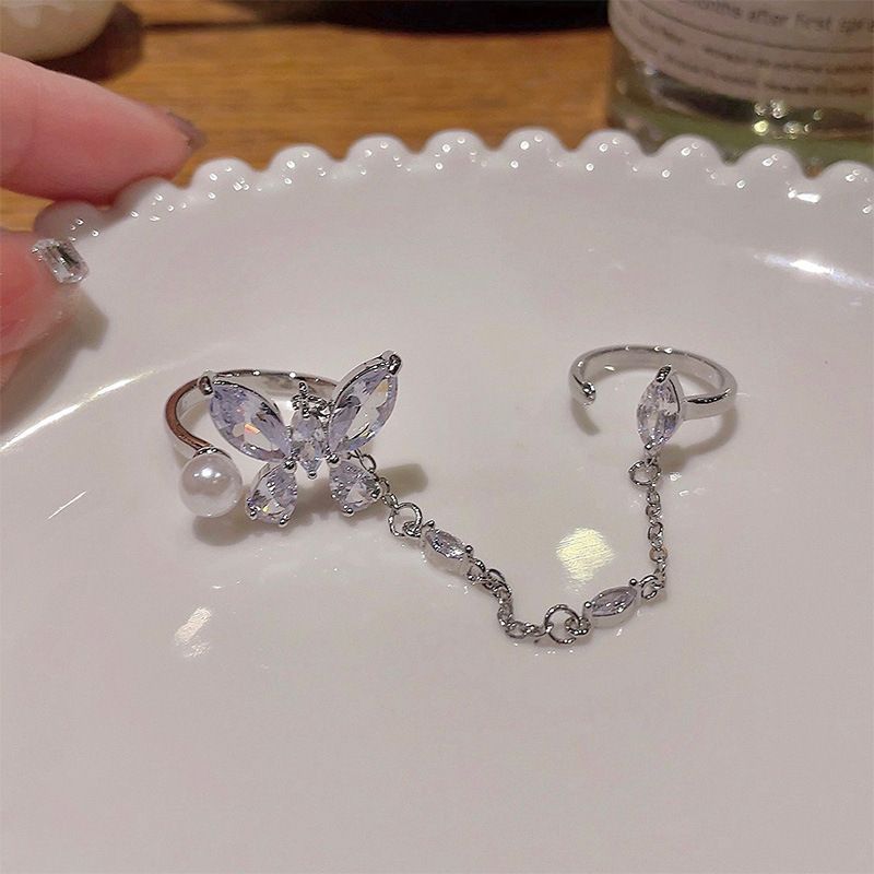 【 22000 Positive Reviews 】 Super Immortal Zircon Butterfly Spliced Pearl Necklace, Korean High-end, Niche, Simple, Long_ipsvogv.com