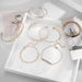 Fashionable And Minimalist With Diamond Inlay, 7-piece Set, Adjustable Opening Bracelet_ipsvogv.com