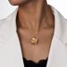 Fashionable Temperament Petal Metal Pleated Flower Pendant Adjustable Women's Necklace Collarbone Chain_ipsvogv.com