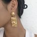 E10065 Jewelry Alloy Folded Elegance Simple Creative Geometric Texture Earrings_ipsvogv.com