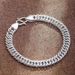 Men's Silver-Plated Bold Horsewhip Bracelet Simple Style Braided Wristband Trendy Hip-Hop Light Luxury Jewelry_ipsvogv.com