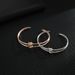 Women's Jewelry K Rose Gold Plated C Shaped Bracelet Stainless Steel Female Style Temperament Double Knot Bracelet_ipsvogv.com