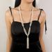 Korean version Mizhu Pearl Sweater Chain Women's Long Necklace New Tassel Jewelry F1070_ipsvogv.com