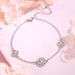 Women's Jewelry Lucky Four Leaf Clover Bracelet 925 Sterling Silver Bracelet Star Plate Short Girlfriend Birthday Gift Simple Style_ipsvogv.com