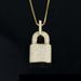 Women's Jewelry Hip Hop Jewelry Personality Full Diamond Lock Pendant Necklace Punk Mix And Match Box Chain Necklace_ipsvogv.com