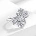 Korean Instagram Trendy Leaf Personalized Luxury Fashion Double Layer Zircon Open Adjustable Ring_ipsvogv.com