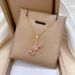 Steel 【 Titanium 】 Pink Rabbit Light Luxury Temperament Gorgeous Full Diamond Necklace Women's Versatile Collarbone 【 】_ipsvogv.com