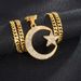 Star Moon Hip Hop Necklace Pendant Creative Versatile Alloy Diamond Hip Hop Jewelry_ipsvogv.com