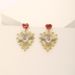 Women’s Jewelry Set Fashion New Earrings Inlaid With Zircon Irregular Heart Shape Earrings For Women Stainless Steel Gold Plated Earrings_ipsvogv.com
