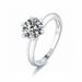 Classic S Silver Six Claw 1 Mosan 2 Carat Proposal Diamond Ring Adjustable for Women_ipsvogv.com