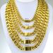 316L Vacuum Plating Stainless Steel Necklace for Mens Chain Width: 9~16mm_ipsvogv.com