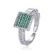 Unisex Jewelry Fashion Simple Diamond Zircon Square Ring Opening Adjustable Unisex Hand Jewelry Net Red Ins Style_ipsvogv.com