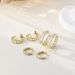 Women’s Jewelry Set Fashion Genuine Gold Brass Electroplating, Inlaid With Zircon And Full Diamond Circle, Elegant Ladies' High End Earrings Set_ipsvogv.com