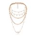 Jewelry Simple And Irregular Pearl Chain Temperament Round Bead Tassel Multi-layer Geometric Necklace_ipsvogv.com